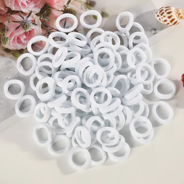 100 Small Towel Ring Bags Korean Candy Color High Elasticity Hair Accessories Head Rope 2Cm Style 2 - Shop at LoveMi