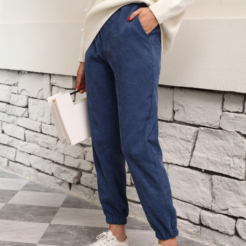 Corduroy Casual Pants New Ladies Loose Trousers