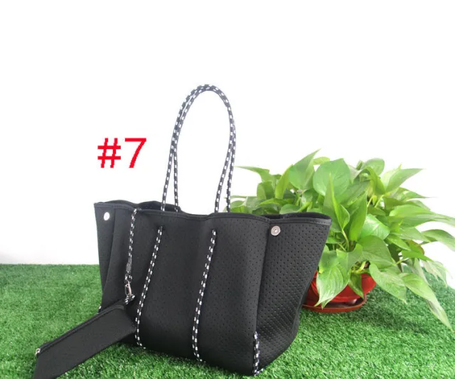 Fashionx Spain Women Luxury Shoulder Bag Large Neoprene Light Bolsas Female Travel Beach Holiday Handbags Black - Shop at LoveMi