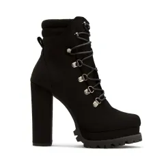 Autumn And Winter New Products European And American Style Ultra-High-Heeled Rivet Waterproof Platform Ladies Short Boots - Black - View 1
