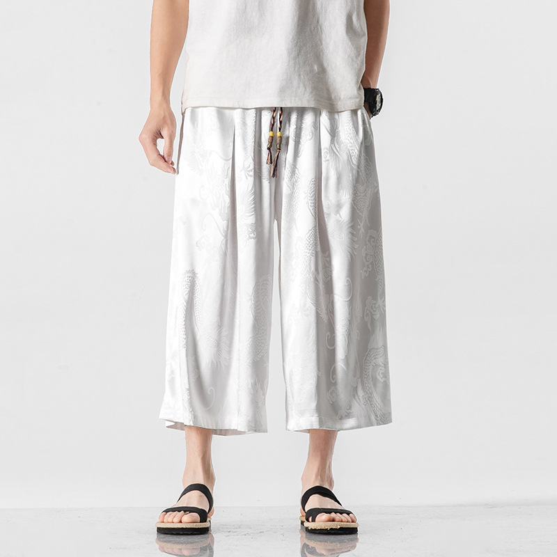 Title 4, Sommer Herren Cropped Hose im chinesischen Stil...