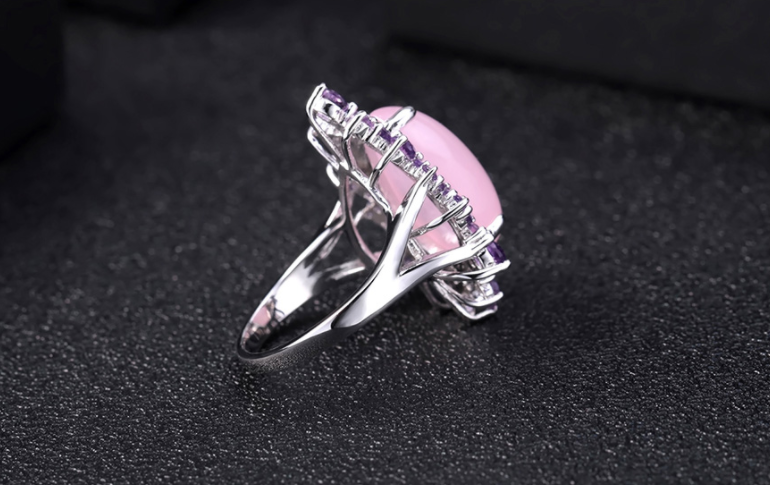 Designer Banquet High-End Handmade Inlaid Original Design European And American Fashion Natural Gem Ring