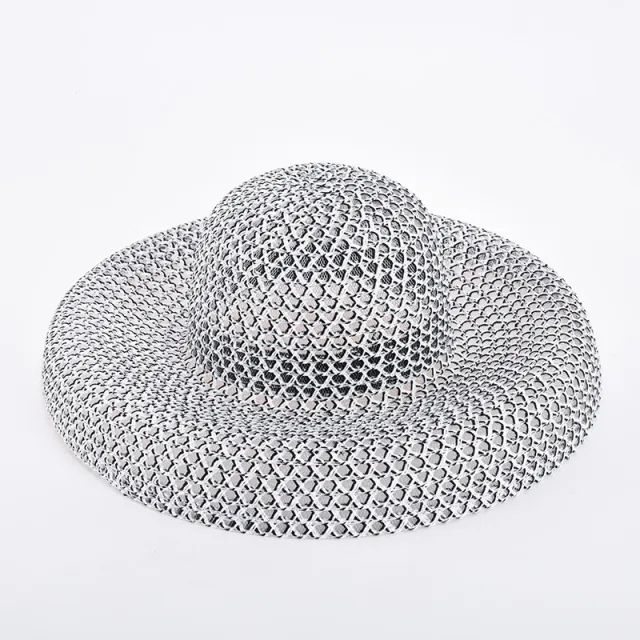 Black Net Red Straw Hat Sun Hat Sunscreen Holiday Seaside Beach Big Brim Summer Sun Hat White - Shop at LoveMi
