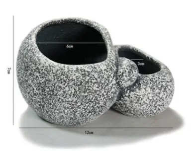 Ceramic Simulation Stone Hydroponic Pots Multifunctional Cichlid Pots Hide Breeding Fish Tanks - Shop at LoveMi