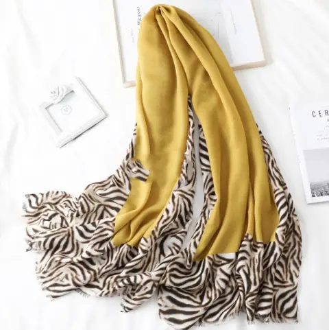 Men's and Women's Cotton Scarf Casual Leopard Print Long
