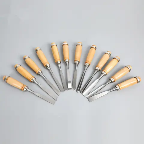 Manufacturers Supply New 12-Piece Tool Carving Chisels Handmade Wood