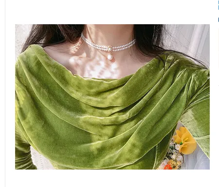 Vintage Antique French Natural Pearl Necklace Handmade Double Layer Pearl Clavicle Chain Vintage Choker Parallel - Shop at LoveMi