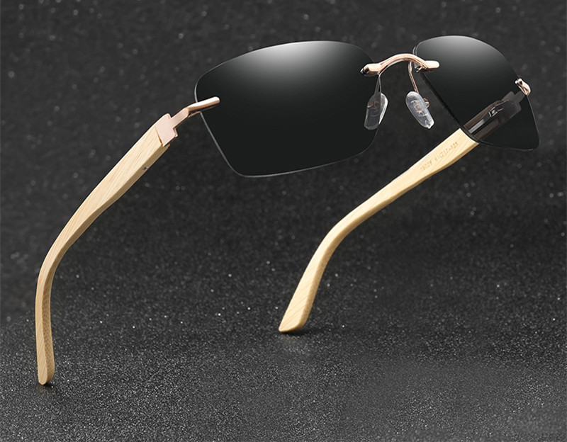 Title 2, New Style Bamboo Foot Sunglasses Square Framele...