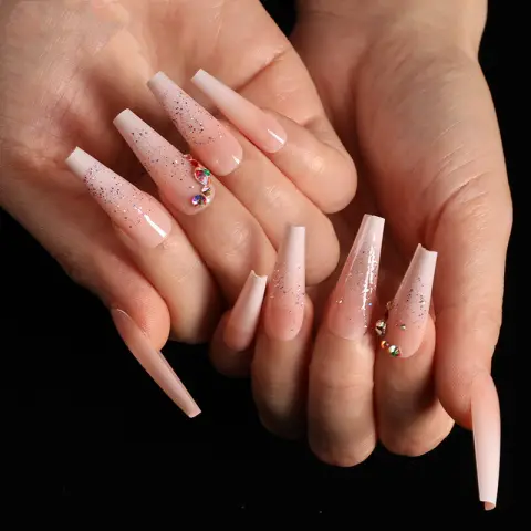 Boxed Ballet Gradient Fake Nails Manicure Wearing Nail Trapezoid