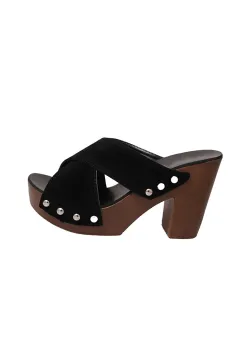 Platform Thick Heel High Heel Women'S Sandals And Slippers Sexy - Black - View 1