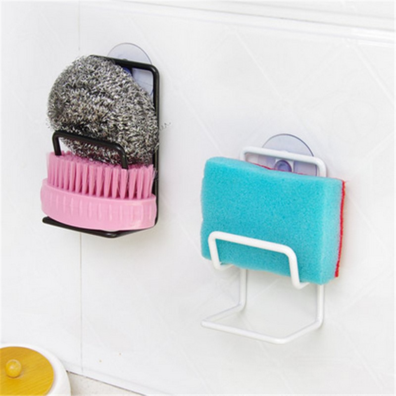 Kitchen With Suction Cup Sink Sponge Drain Storage Rack
