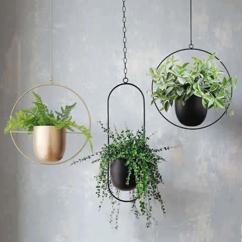 Hanging Iron Flower Pot Nordic Style Simple Creative Hydroponic