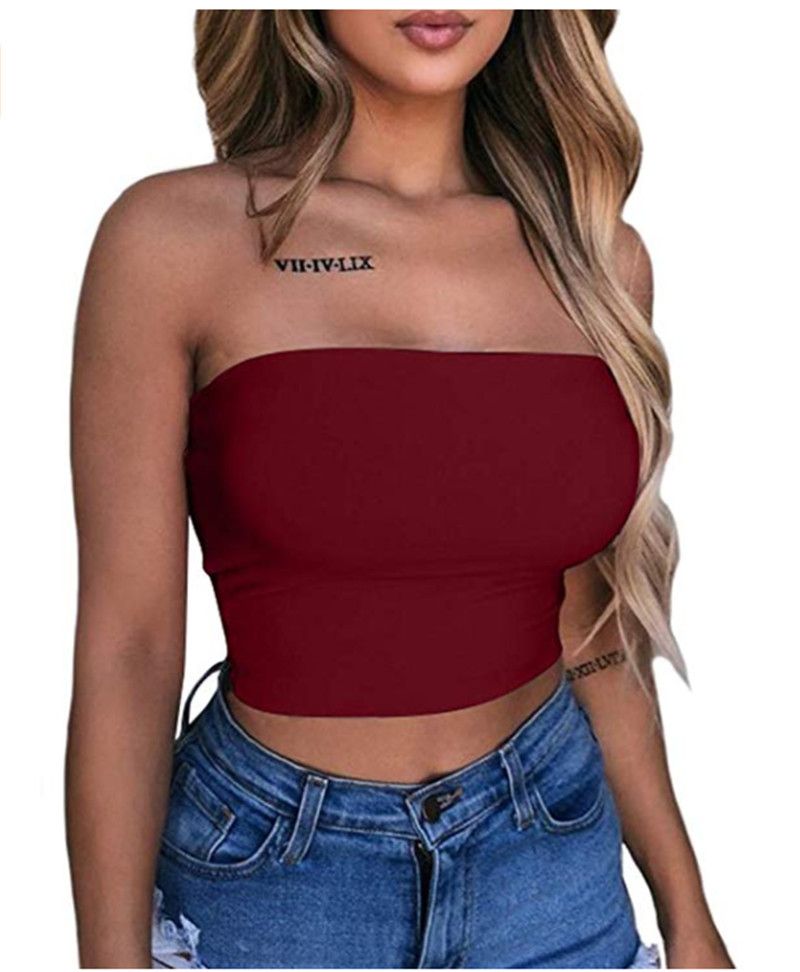 Title 3, New Women Sexy Off Shoulder Strapless Casual Ta...