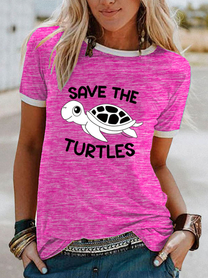 Graphic Print Hit Side Short-Sleeved T-Shirt