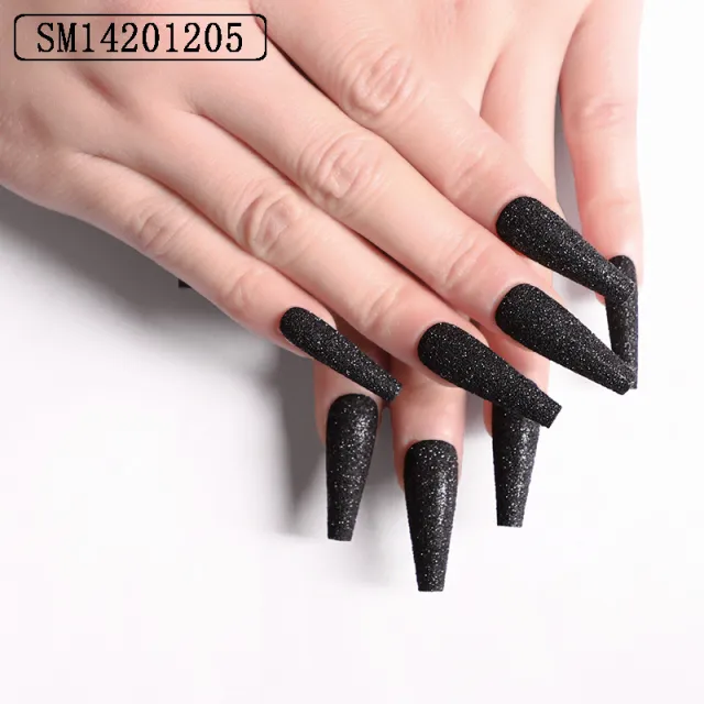 Finished Nail Art Nail Art Glitter Nail Art Sugar Snow Powder Nail Wearable Nail Sm14201205 - Shop at LoveMi