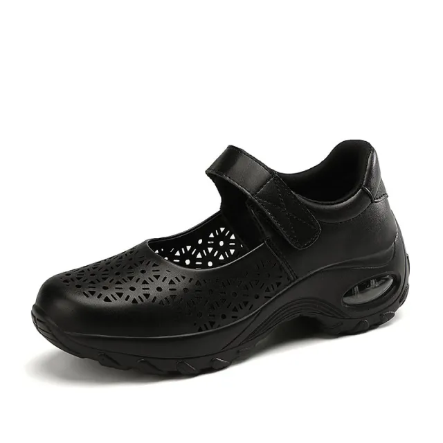 New Lightweight Large Size Shoes Cross Border Hollow Women'S Shoes Nurse Shoes Black - Shop at LoveMi