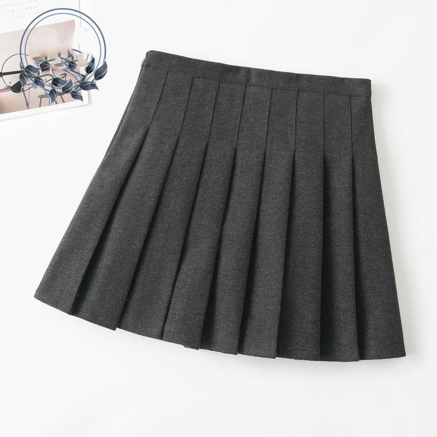 Autumn And Winter New Korean Students All-Match High-Waist Stretch-Proof Bust Skirt