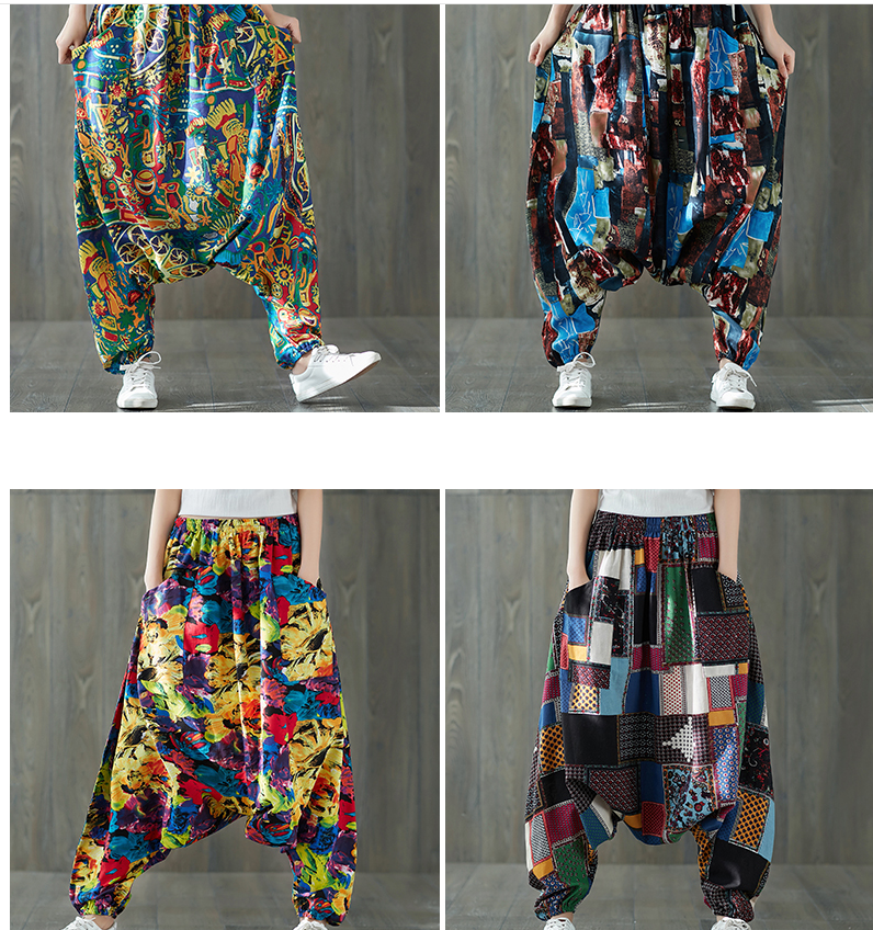 Title 1, Ethnic style cotton and linen trousers bloomers...