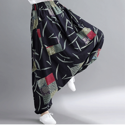 Title 4, Ethnic style cotton and linen trousers bloomers...