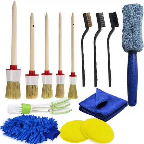 14-Piece Tire Brush Car Sponge