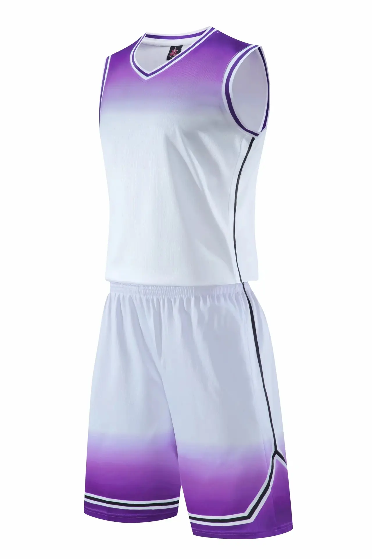 Gradient Basketball Uniform Sports Suit Children Adult