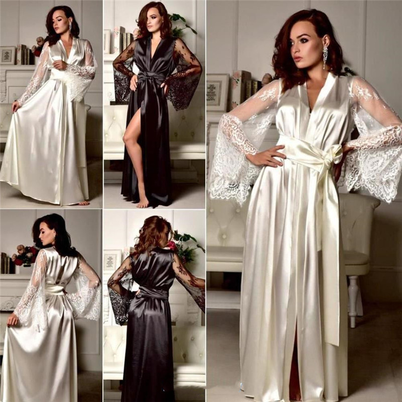 Title 2, Stylish Sexy Summer Lingerie Womens Silk Robe D...