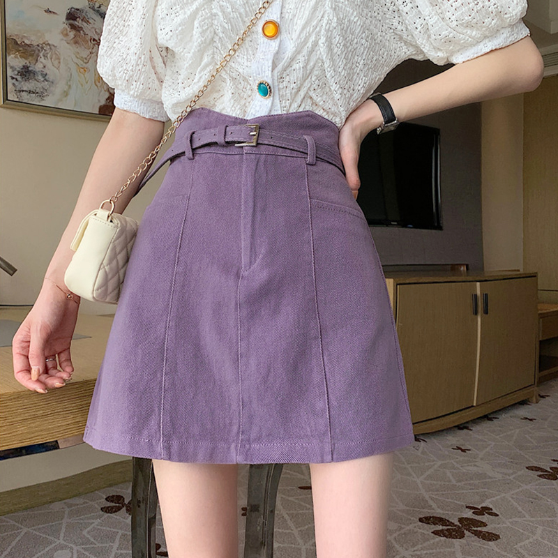 Title 5, High-Waisted A-Line Skirt with Design Sense. El...