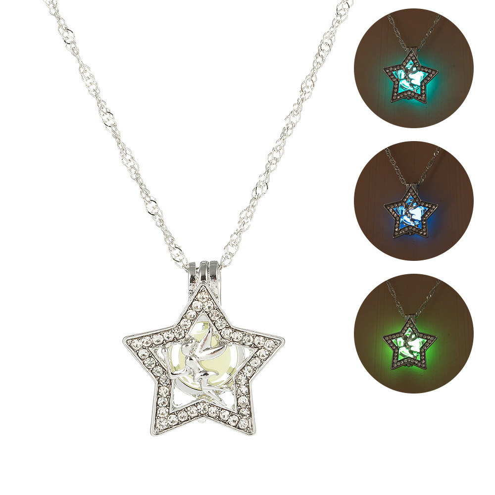 Fashion Luminous Bead Necklace, Multi-Color Hollow Creative Diy Pendant, Factory Direct Sales In Europe And America