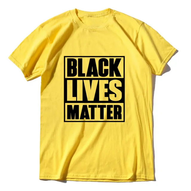 European And American Black Lives Matter Street Short Sleeved T Shirt Yellow - Shop at LoveMi