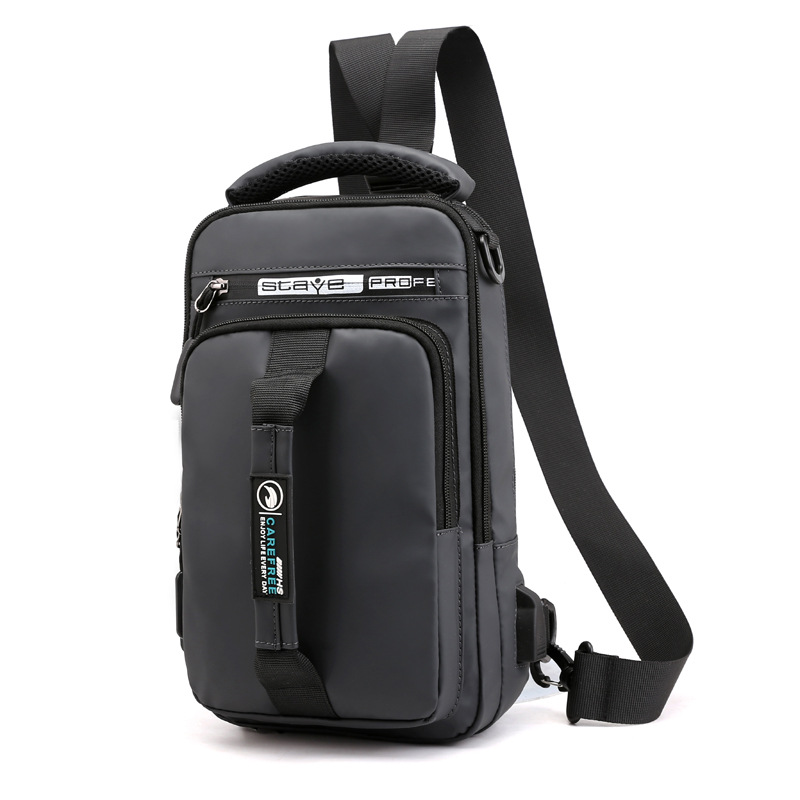 Korean Casual Sports Chest Bag Fashion Trend Backpack Men'S Mini Shoulder Messenger Bag Multifunctional Small Backpack