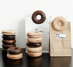 Food Sealing Clip Creative Donut Snack Packaging Bag Moisture-Proof Clip 5 Solid Wood