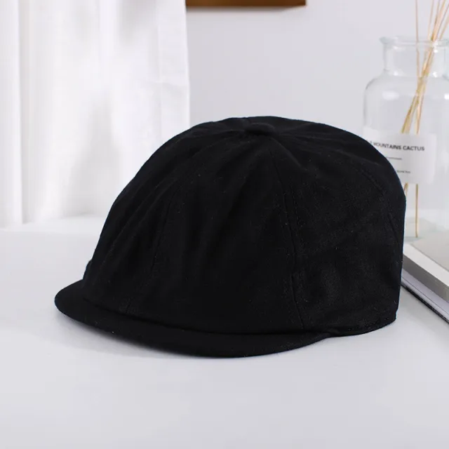 Pure Color Beret Women Summer Thin Style Trendy Fashion Retro Black - Shop at LoveMi