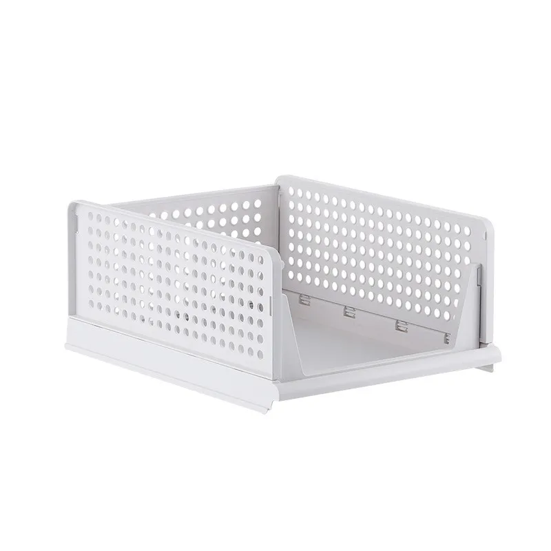 Clothes Drawer Type Plastic Rack - White