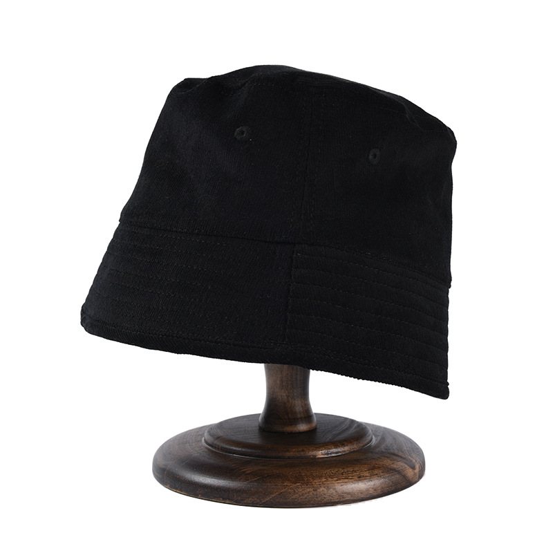 Autumn And Winter New Niche Designer Bell Corduroy Bucket Hat Solid Color Versatile Japanese Basin Hat Fisherman'S Hat