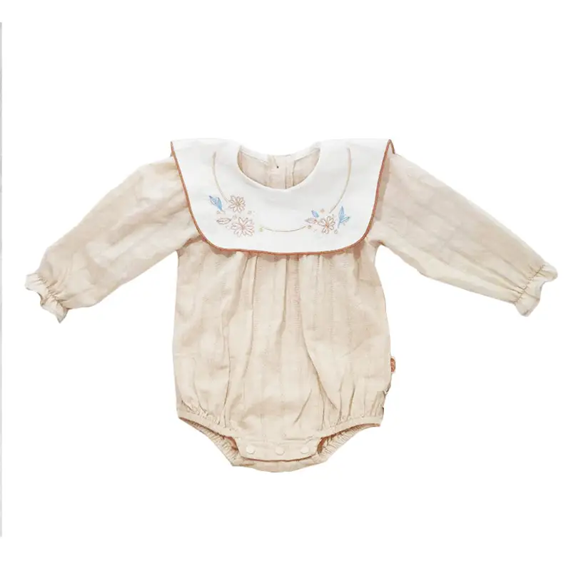 Cute Embroidered Hundred Days Baby Jumpsuit for Girls