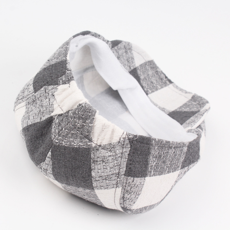 Ladies plaid cloth beret