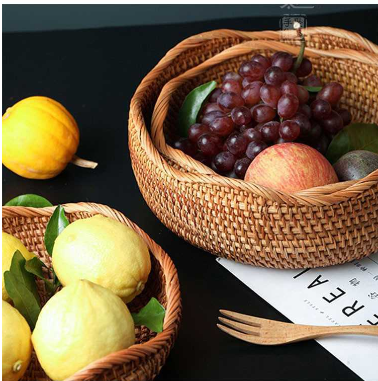 Title 4, Vietnam Rattan Fruit Basket Storage Basket Livi...