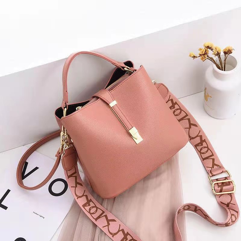 Women's Bucket Bag, Shoulder Bag, Messenger Bag Pink - Shop at LoveMi