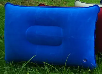 Wholesale Outdoor Pvc Pillows Travel Camping Thick Flocking Rectangular Inflatable Pillows Nap Companion Square Pillow – image 5