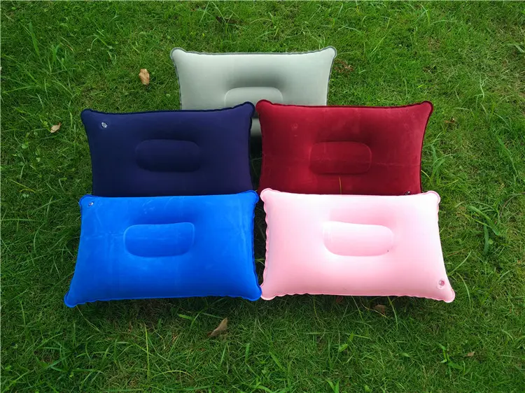 Outdoor Pvc Pillows Travel Camping Thick Flocking Rectangular Inflatable