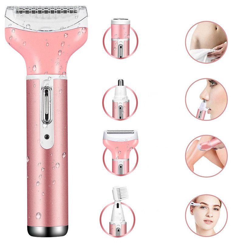 4-In-1 Lady Shaver Multi-Function Electric Eyebrow Trimmer Armpit And Leg Hair Remover Hair Removal Instrument