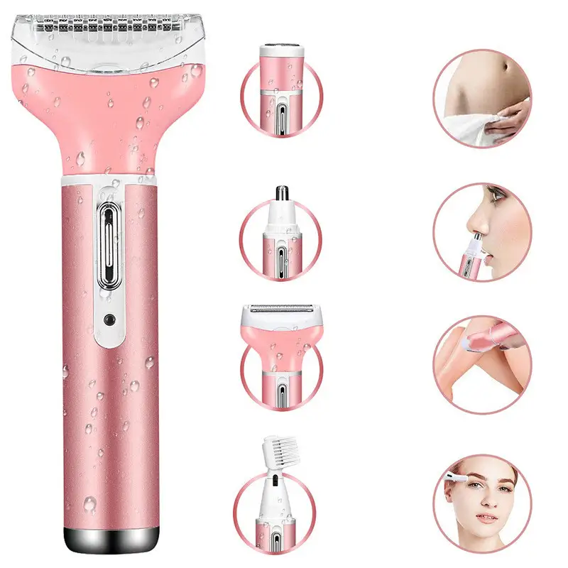 4-In-1 Lady Shaver Multi-Function Electric Eyebrow Trimmer Armpit And Leg Hair Remover Hair Removal Instrument