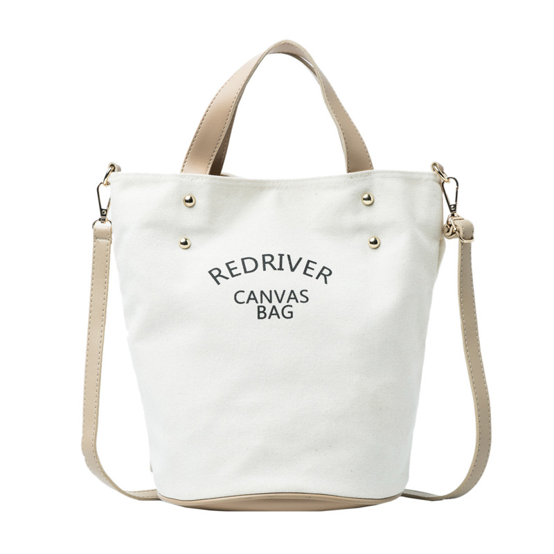 Letter Shoulder Handbag Beach Bucket Bag
