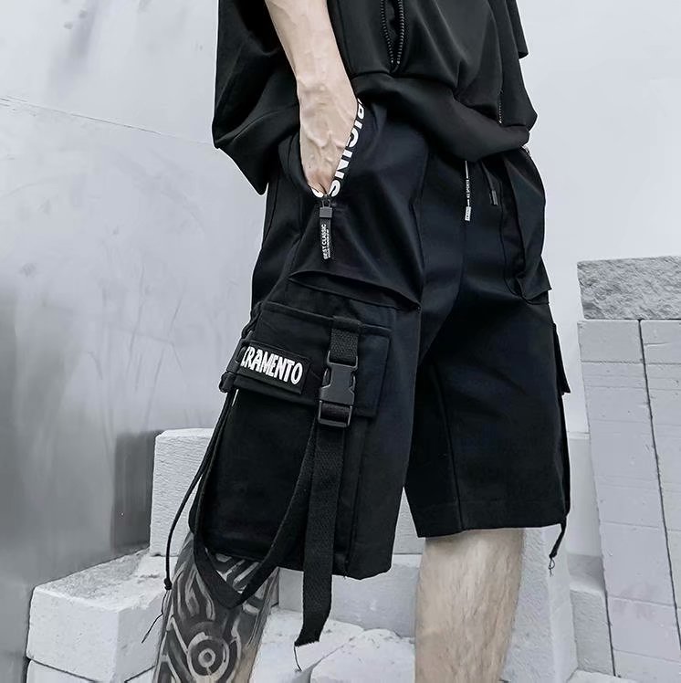 Black 114 zipper shorts