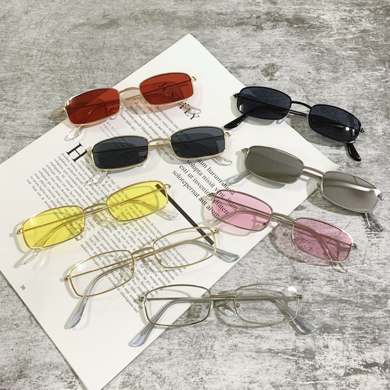 Title 1, Small Square Metal Retro Sunglasses