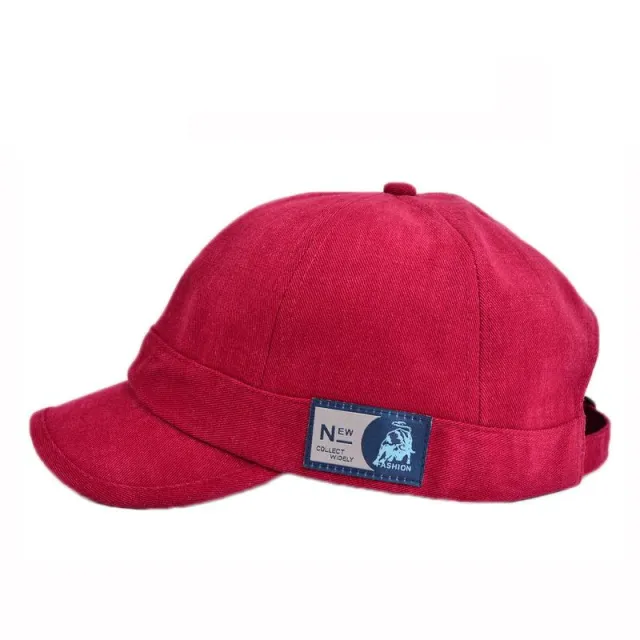 Patch Short Brim Baseball Cap Red - Shop at LoveMi