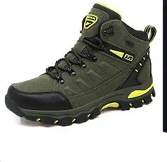 Hiking Shoes Casual Shoes Men'S And Women'S Autumn And Winter Comfortable High Top Shoes Green - Shop at LoveMi
