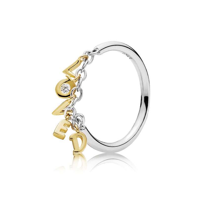 Shiny Wishing Bone Love Lock Ring
