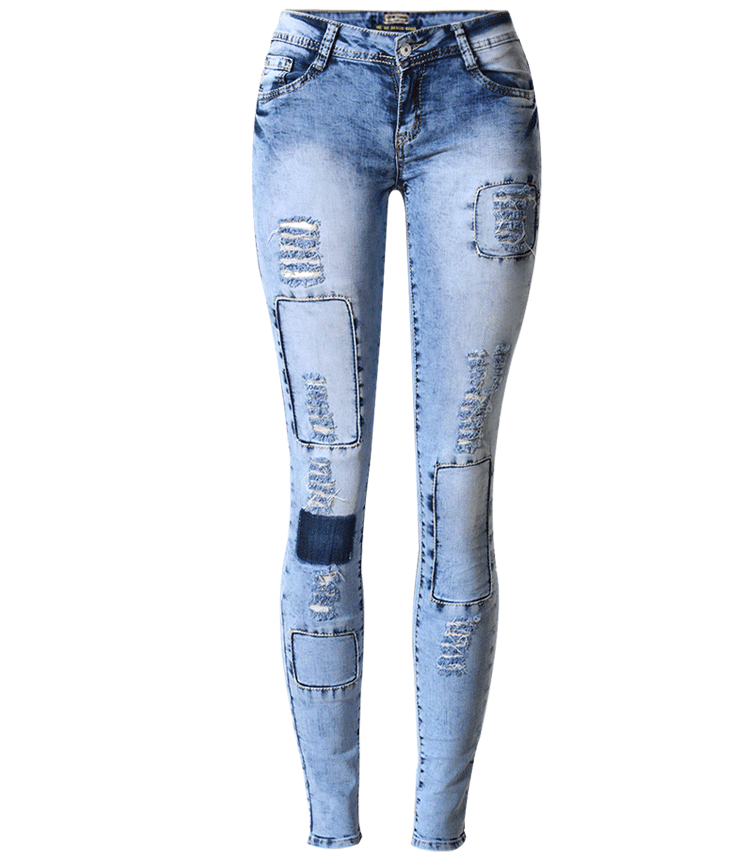 Title 6, Sommerliche Skinny Jeans für Damen, niedrige Ta...