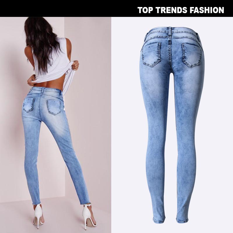 Title 5, Calça jeans skinny feminina, verão, cintura bai...